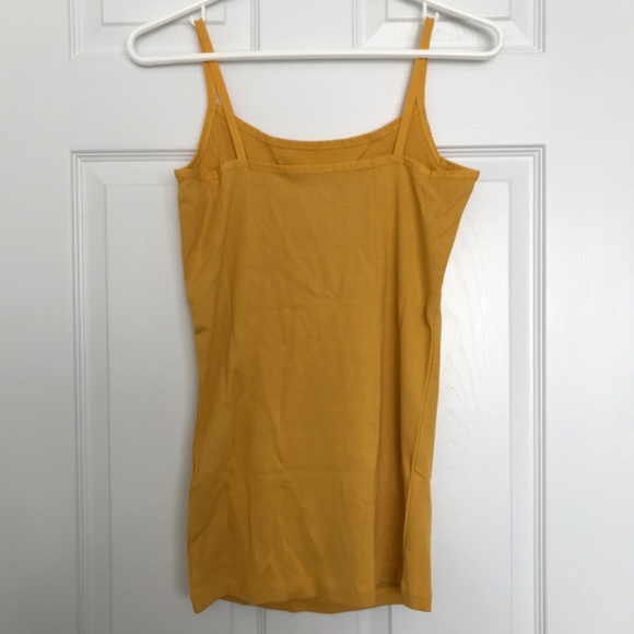 NWOT Majora Essentials Mustard Yellow M Scoop Neck Cami Tank Top - Picture 2 of 3
